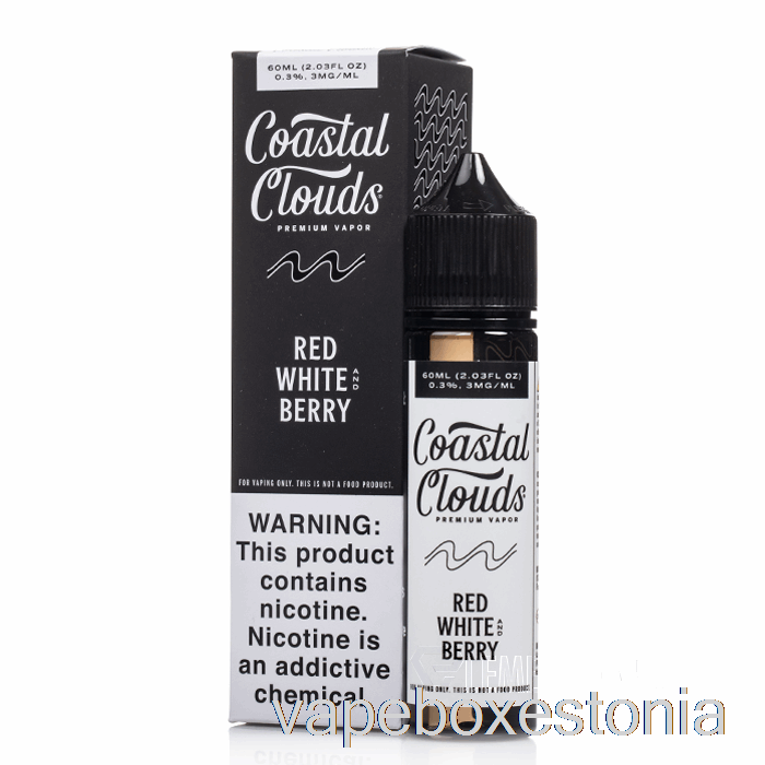 Vape Box Estonia Punane Valge Ja Marjane - Rannikupilved - 60ml 0mg